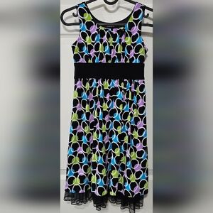 My Michelle Girls Black Multicolor Dress Size 8 Bottom Lace